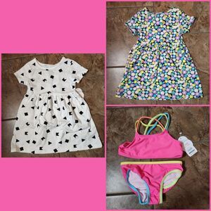 Toddler Girl Clothing Lot – Size 3T, 2 Dresses + Bikini, NWT